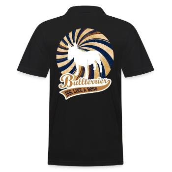 Bull Terrier - Dog Like A Boss, Bull Terrier, Dog - Men's Polo Shirt - black - Back - Kai (181cm)