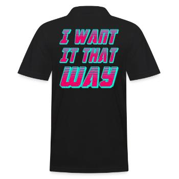 I Want It That Way - Backstreet in My Heart - Männer Poloshirt - Schwarz - Hinten - Kai (181cm)