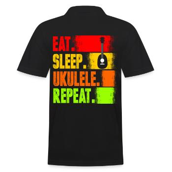 ukulele - Men's Polo Shirt - black - Back - Kai (181cm)
