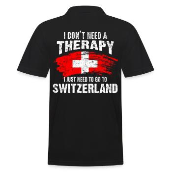 Thérapie vacances drapeau Suisse cadeau - Polo Homme - noir - Dos - Kai (181cm)