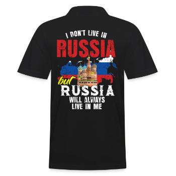 Russia holiday land Putin home gift - Men's Polo Shirt - black - Back - Kai (181cm)