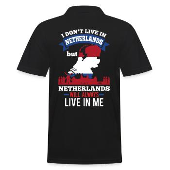 Pays-Bas Hollande - Polo Homme - noir - Dos - Kai (181cm)