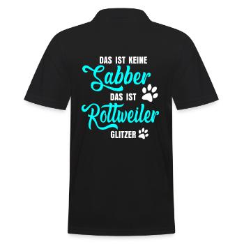 Rottweiler saying - Men's Polo Shirt - black - Back - Kai (181cm)