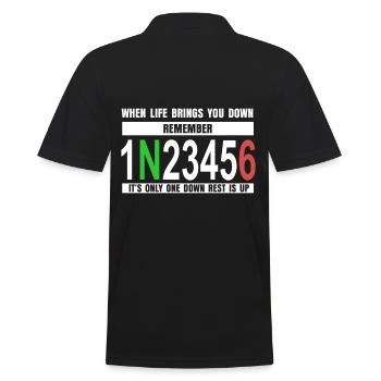 Motocross moto - Polo Homme - noir - Dos - Kai (181cm)