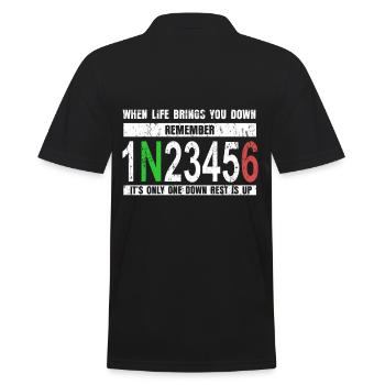 Motocycliste cadeau moteur à deux roues - Polo Homme - noir - Dos - Kai (181cm)