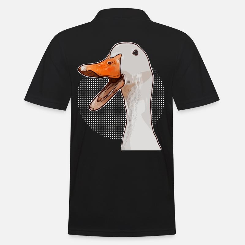 Oca divertente umorismo animale - Polo da uomo - nero