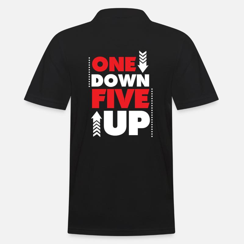 Cadeau cool d'amoureux de vélo One Down Five Up - Polo Homme - noir