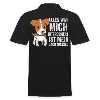 Jack Russel Jagdhund Geschenk - Männer Poloshirt - Schwarz - Hinten - Kai (181cm)