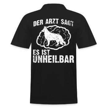 Deutscher Schäferhund - Männer Poloshirt - Schwarz - Hinten - Kai (181cm)