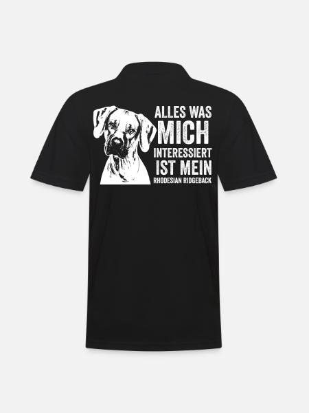 Rhodesian Ridgeback Hunderasse - Männer Poloshirt - Schwarz