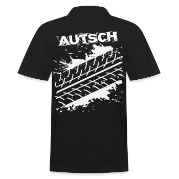 Action Reifenspur Auto BMX MTB Sport Fun Shirt - Männer Poloshirt - Schwarz - Hinten - Kai (181cm)