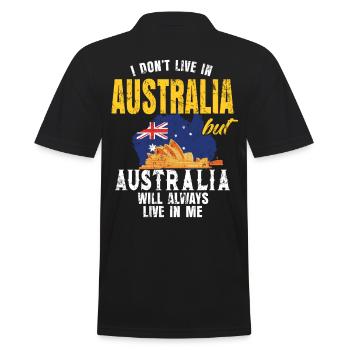 Cadeau vacances drapeau australie - Polo Homme - noir - Dos - Kai (181cm)