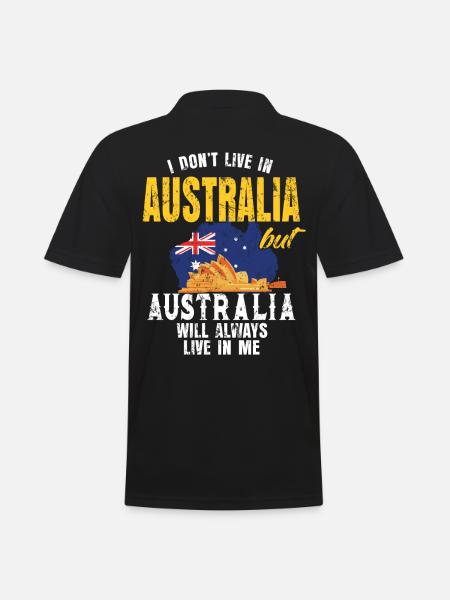 Australia flag holiday gift - Men's Polo Shirt - black