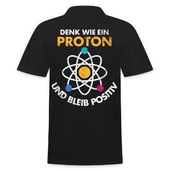 Lehrer Proton Physik Chemie Geschenk - Männer Poloshirt - Schwarz - Hinten - Kai (181cm)