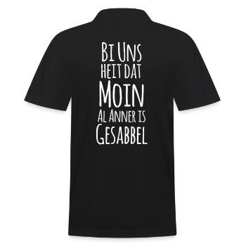 Moin Sabbeln Plattdeutsch Platt Geschenk Ostfriese - Männer Poloshirt - Schwarz - Hinten - Kai (181cm)