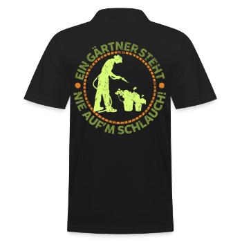 Gardener Garden gardening - Men's Polo Shirt - black - Back - Kai (181cm)