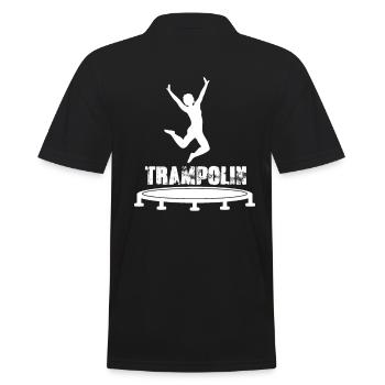 Trampoline Sport - Men's Polo Shirt - black - Back - Kai (181cm)