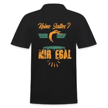 Trampoline Tricks - Men's Polo Shirt - black - Back - Kai (181cm)