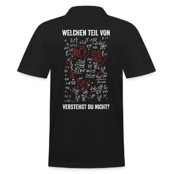 Mathematik Chemie Physik Lehrer Schule Geschenk - Männer Poloshirt - Schwarz - Hinten - Kai (181cm)