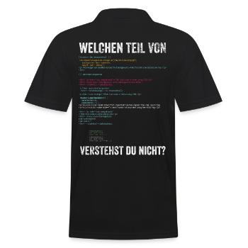 Programmierer - Männer Poloshirt - Schwarz - Hinten - Kai (181cm)