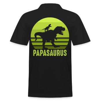 Dinosaurier Museum - Männer Poloshirt - Schwarz - Hinten - Kai (181cm)