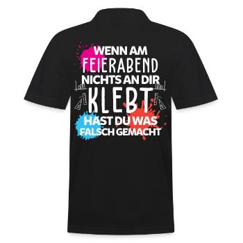 Erzieherin Kinder - Männer Poloshirt - Schwarz - Hinten - Kai (181cm)