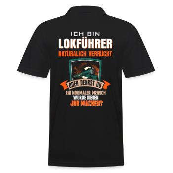 Train driver train - Men's Polo Shirt - black - Back - Kai (181cm)