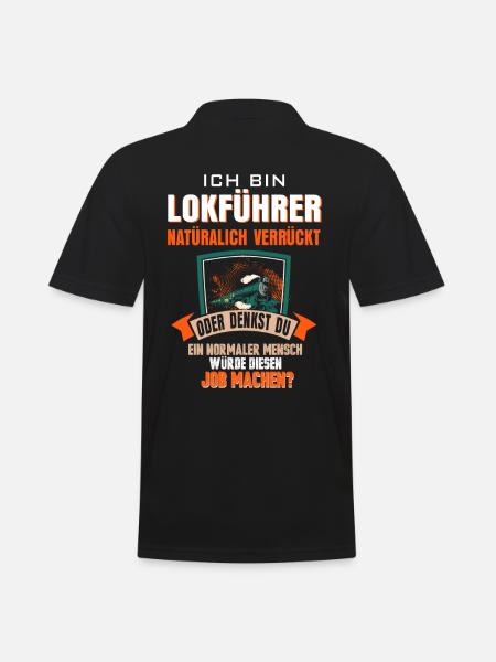 Train driver train - Men's Polo Shirt - black
