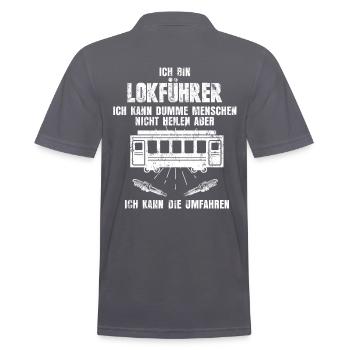 Train train - Polo Homme - charbon - Dos - Nico (186cm)