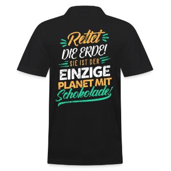 Chocolate climate protection - Men's Polo Shirt - black - Back - Kai (181cm)
