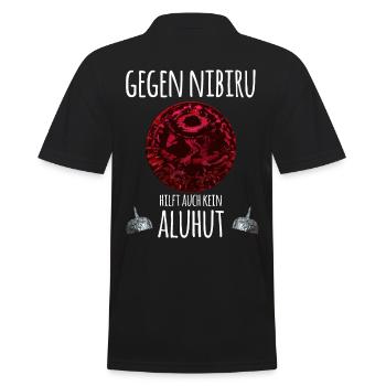 Nibiru Ironisch Anti Verschwörungstheorie Geschenk - Männer Poloshirt - Schwarz - Hinten - Kai (181cm)