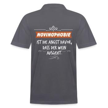Wein Trinkspruch - Männer Poloshirt - Anthrazit - Hinten - Nico (186cm)