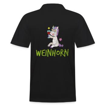 Wine bachelorette party JGA - Men's Polo Shirt - black - Back - Kai (181cm)