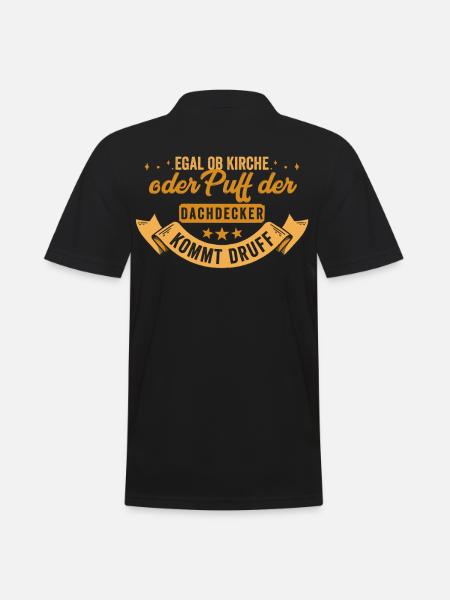 Roofer funny saying - Men's Polo Shirt - black