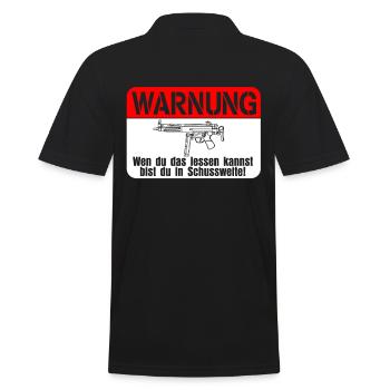Airsoft firing range - Men's Polo Shirt - black - Back - Kai (181cm)