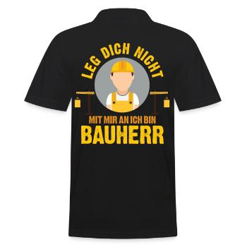 Client House Construction - Men's Polo Shirt - black - Back - Kai (181cm)