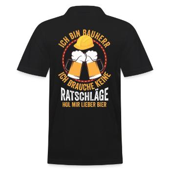 Client beer - Men's Polo Shirt - black - Back - Kai (181cm)