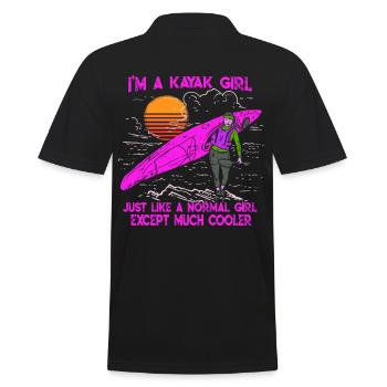 Ich bin ein Kayaking Mädchen Kajak Geschenk Shirt - Männer Poloshirt - Schwarz - Hinten - Kai (181cm)