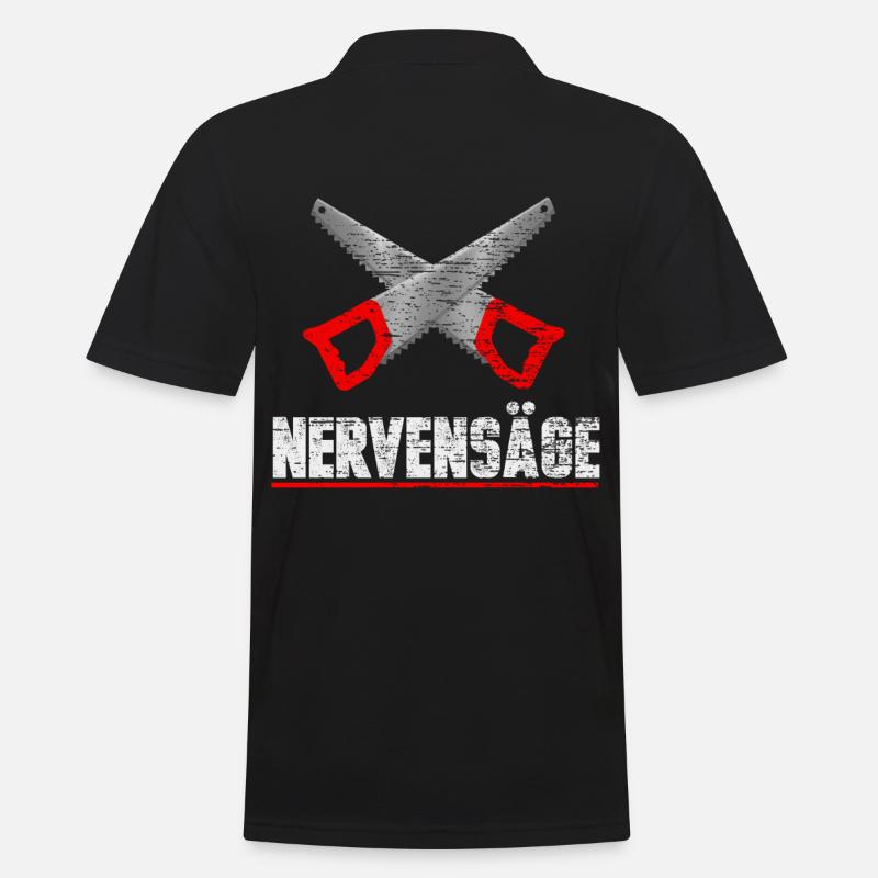 Nervensäge Lustig - Männer Poloshirt - Schwarz