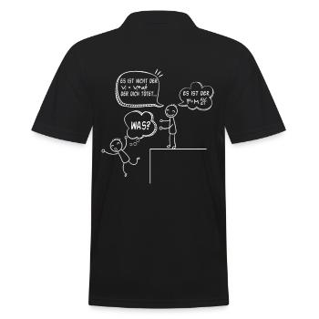 Physicist Formula Case - Men's Polo Shirt - black - Back - Kai (181cm)