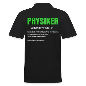 Physicist - Men's Polo Shirt - black - Back - Kai (181cm)