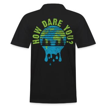Fridays For Future Politique - Polo Homme - noir - Dos - Kai (181cm)