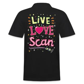 Krankenhaus Hebamme Sonograph Ultraschall - Männer Poloshirt - Schwarz - Hinten - Kai (181cm)