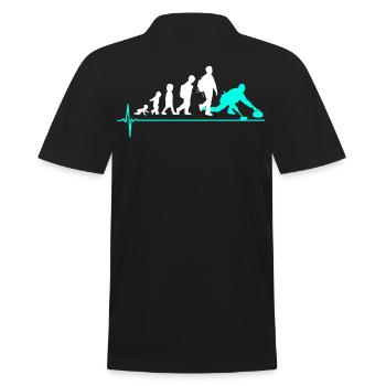 Curling - Männer Poloshirt - Schwarz - Hinten - Kai (181cm)