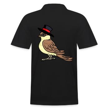 Moineau moineau Monsieur Enfants Enfants Bébés oiseaux - Polo Homme - noir - Dos - Kai (181cm)