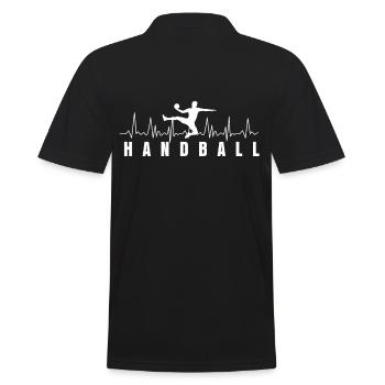 Battement de coeur de handball - Polo Homme - noir - Dos - Kai (181cm)