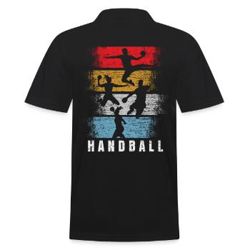 Joueur rétro de gardien de but de handball - Polo Homme - noir - Dos - Kai (181cm)