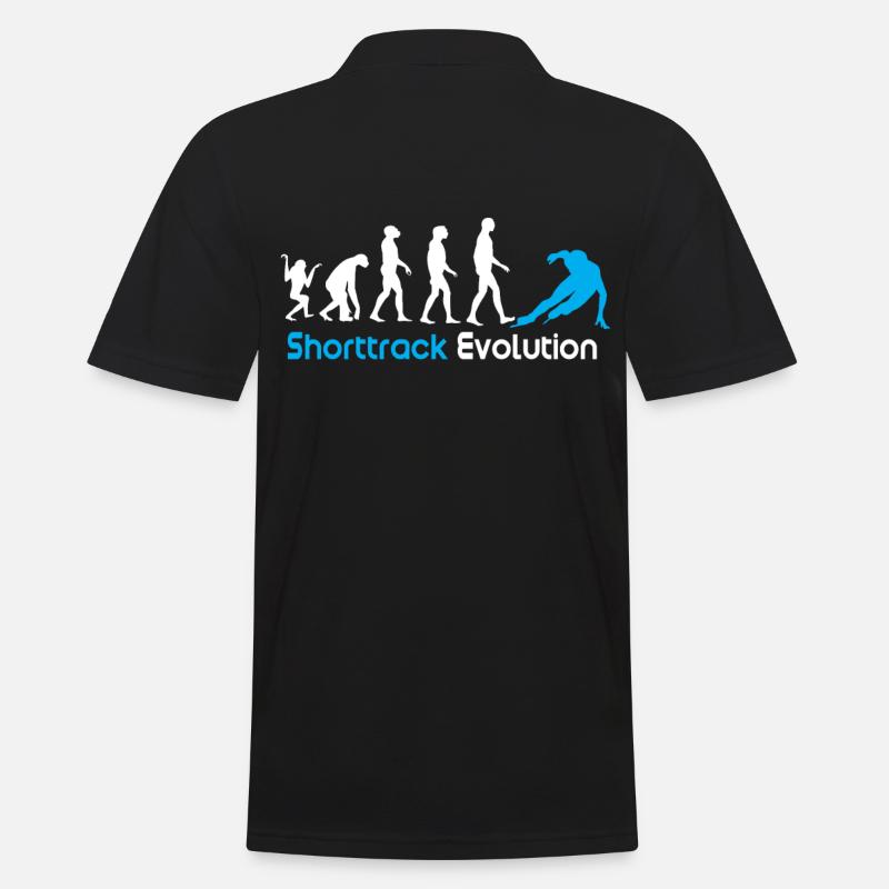 Shorttrack Evolution - Männer Poloshirt - Schwarz