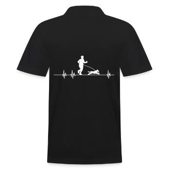 Canicross Heartbeat - Men's Polo Shirt - black - Back - Kai (181cm)