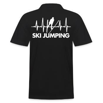 Saut à ski Battement de coeur - Polo Homme - noir - Dos - Kai (181cm)